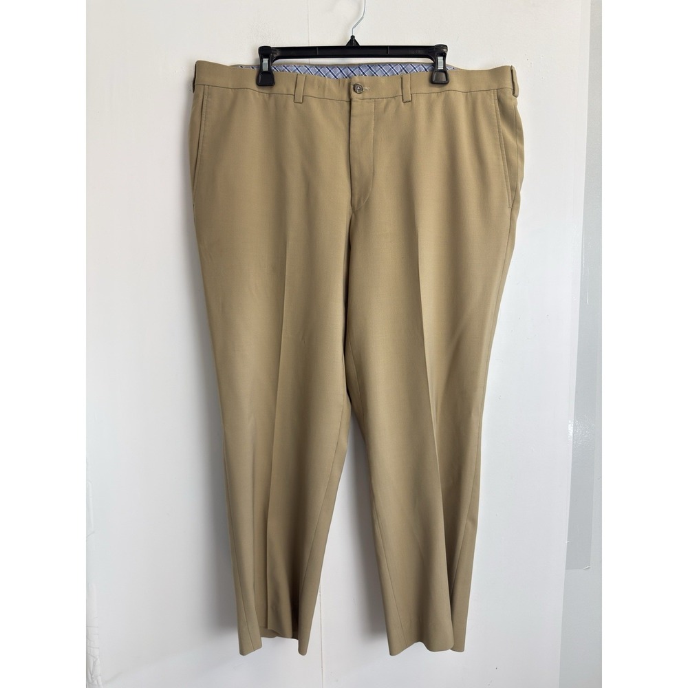 Jack Victor Riviera 40X29 Mens Dress Pants Beige Tan Flat Front